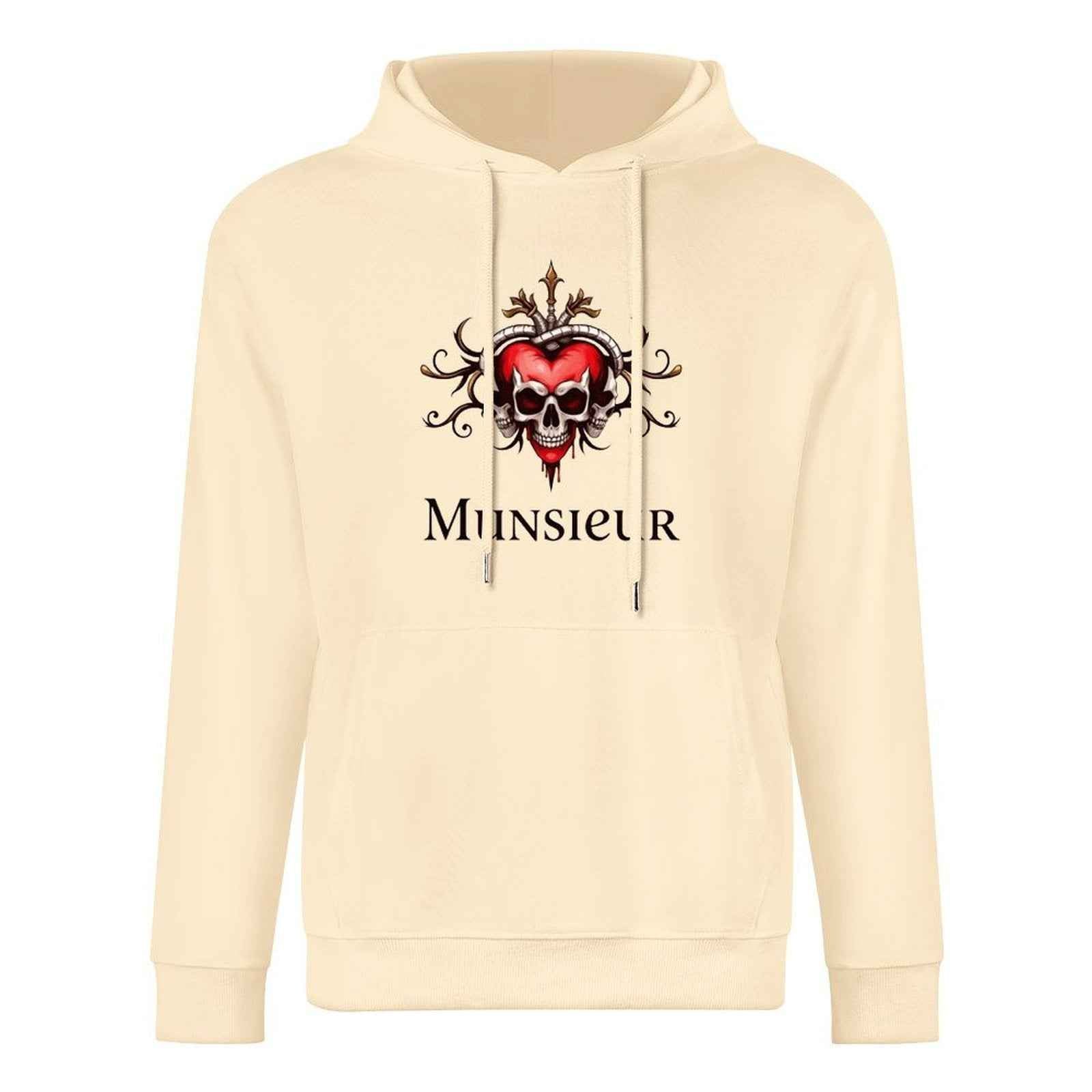 Munsieur Deadly Love: Skull Hoodie for Men - Munsieur