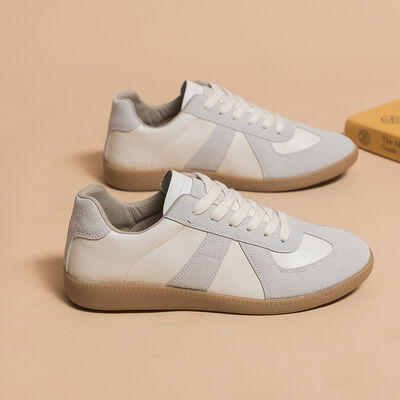Lace Up Round Toe Sneakers - Munsieur