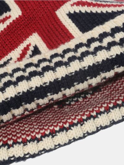 Roll Rim US Flag Knit Hat - Munsieur