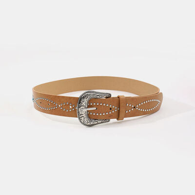 PU Leather Rhinestone Belt - Munsieur