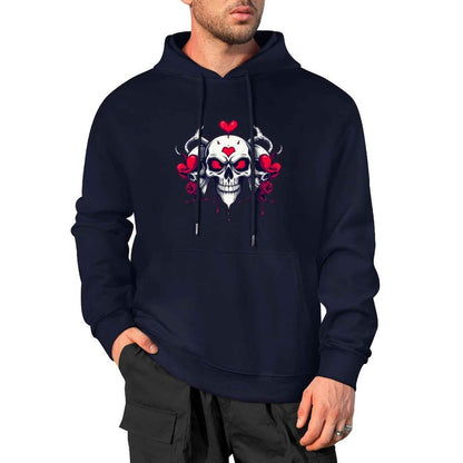 Munsieur Bleeding Royalty: Skull Hoodie for Men - Munsieur