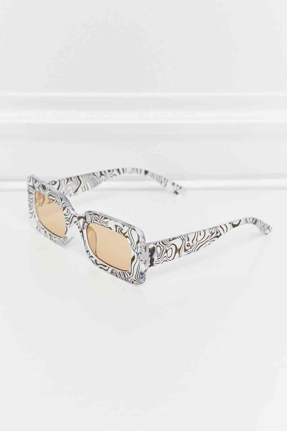 Tortoiseshell Rectangle Polycarbonate Sunglasses - Munsieur