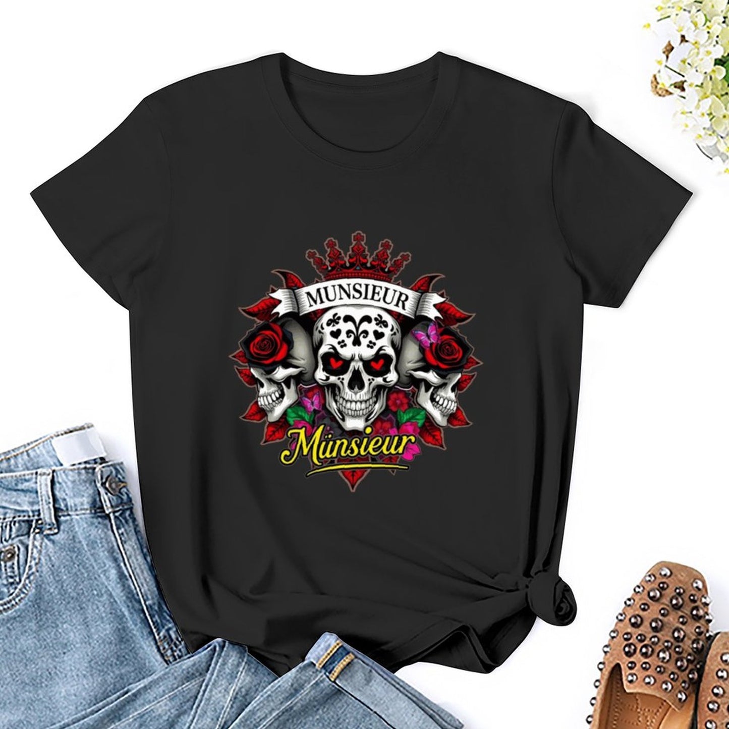 Munsieur Women's Custom T-Shirt "Clownie" Graphic T-shirts for Women