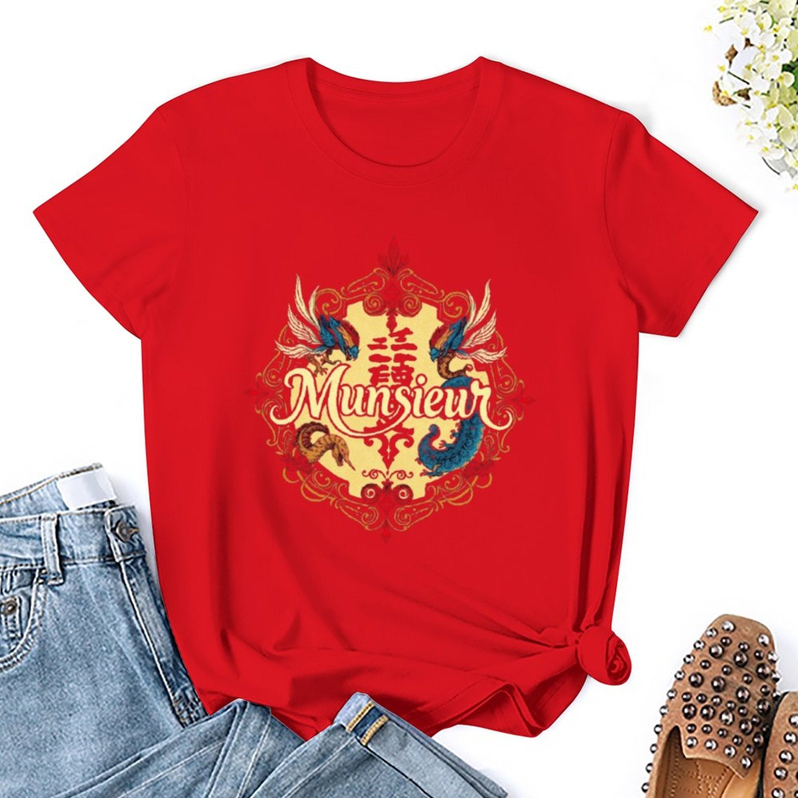 **Heatwave Sale** Munsieur Women's T-shirt Designer Streetwear for Her