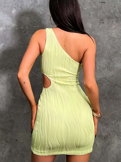 One Shoulder Cutout Mini Dress - Munsieur