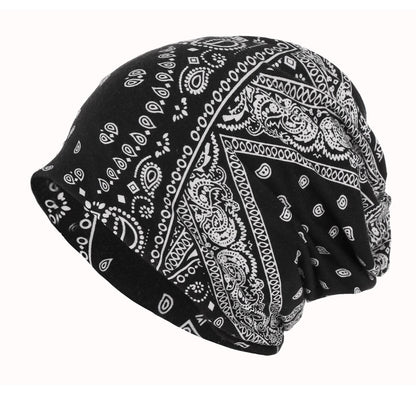 Bandanna Print Soft, Thin Cotton Men And Women Printed Paisley Pattern Fashion Sleeve Hat