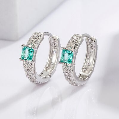925 Sterling Silver Inlaid Zircon Earrings - Munsieur