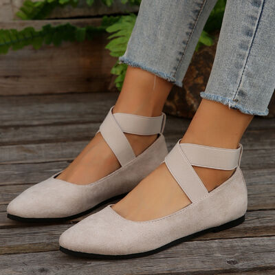 Crisscross Point Toe Flat Slip-Ons - Munsieur