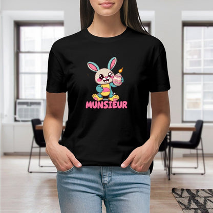 Easter Collection Munsieur Brand T-shirt for Women "Bunny Boom" Designer Streetwear for Her