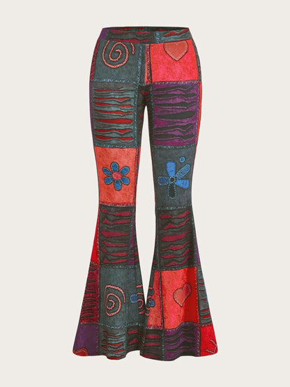 Pattern Abstract Style Personality Trend Tight Jeans