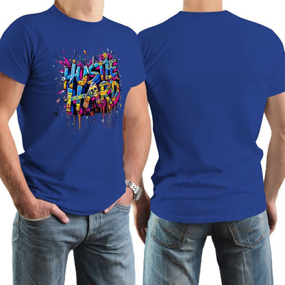 Men's Tee "Hustle Hard" Streetwear Design by Crown Co.👑