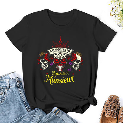 Munsieur Women's Custom T-Shirt "Agnsieur" Streetwear for Her