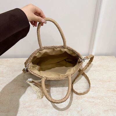 Braided Strap Paper Weave Shoulder Bag - Munsieur