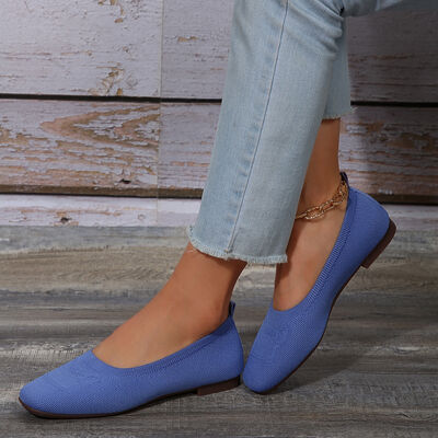 Square Toe Flat Slip-Ons - Munsieur
