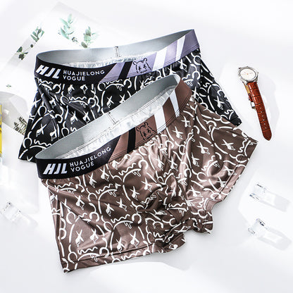 Men's Multi-color Printing Slim Fit Breathable Boxers - Munsieur
