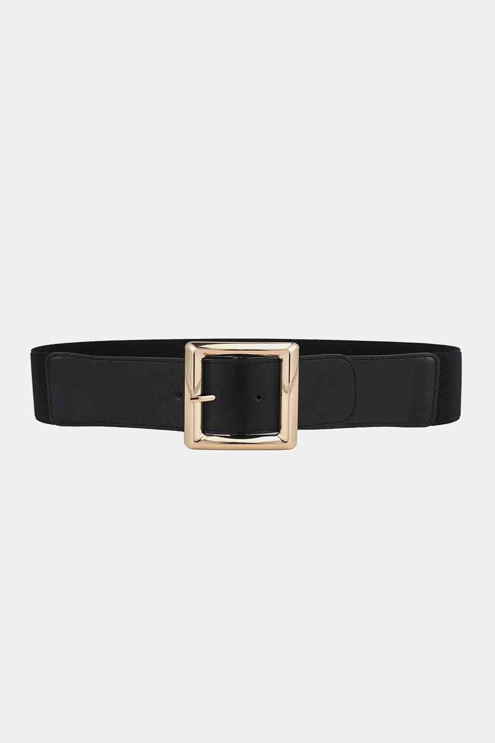 Rectangle Buckle Elastic Wide Belt - Munsieur