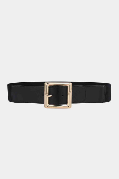 Rectangle Buckle Elastic Wide Belt - Munsieur