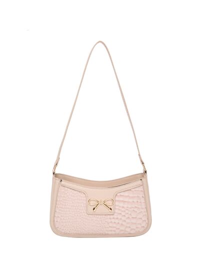 Bow PU Leather Shoulder Bag - Munsieur