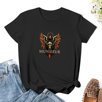 Munsieur Women's Brand T-shirt "Rebellious Angel" Designer Streetwear for Her