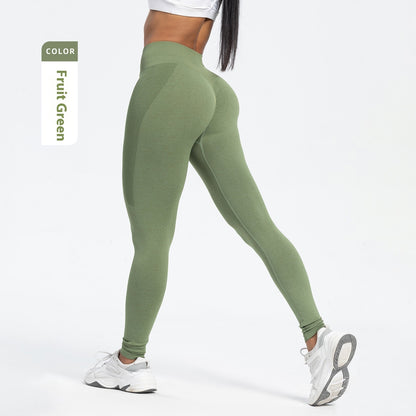 Women's Sports Fitness Seamless Hip Raise High Waist Yoga Leggings