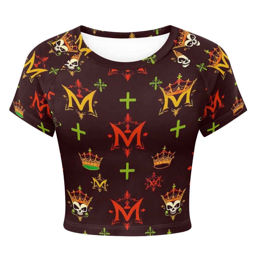 Tight cropped navel-baring T-shirt