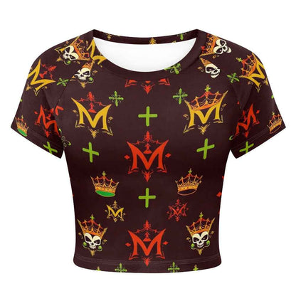 Tight cropped navel-baring T-shirt