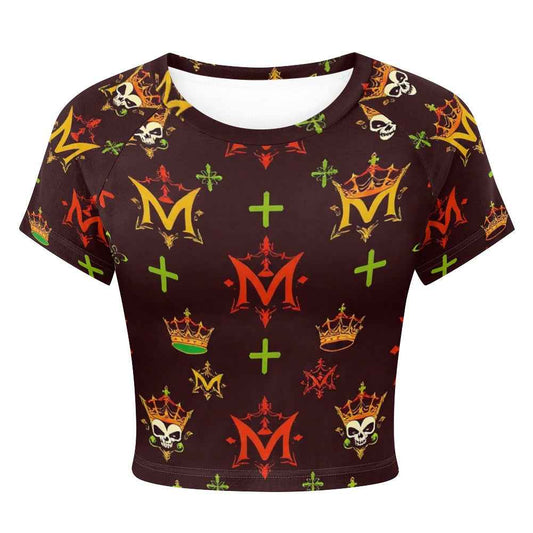 Tight cropped navel-baring T-shirt