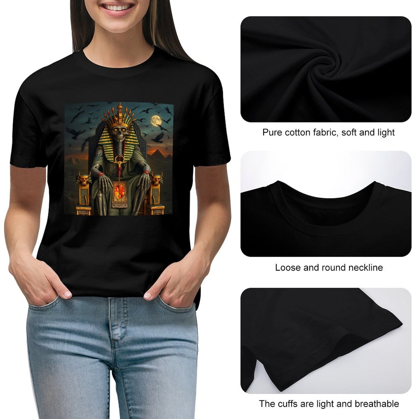 Munsieur Pharaoh's Reign Collection Women's T-Shirt (High Definition & Front Printing)