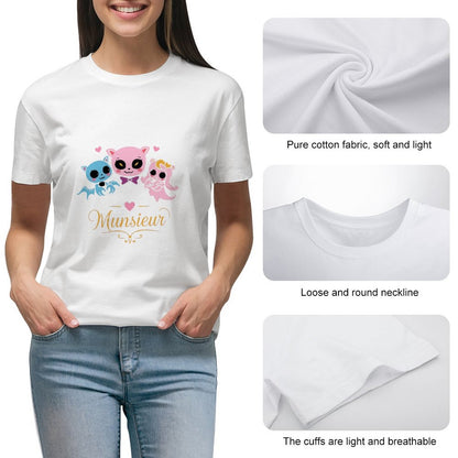 Women's Munsieur T-shirt Valentine's Day Collection "Vampire Friends" Designer Streetwear for Her