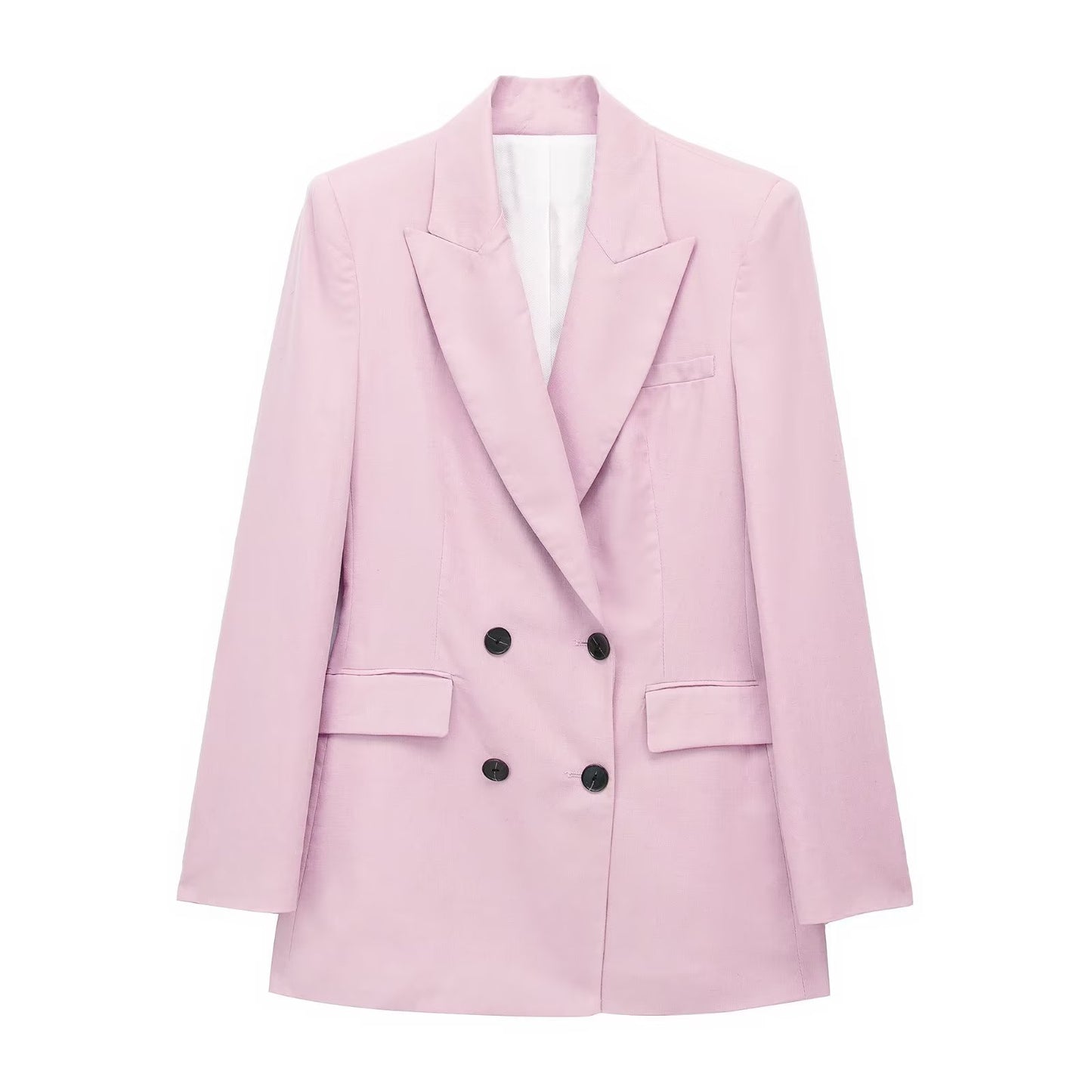 Women's Double Breasted 3pc Jacket + Vest + Straight-leg Suit