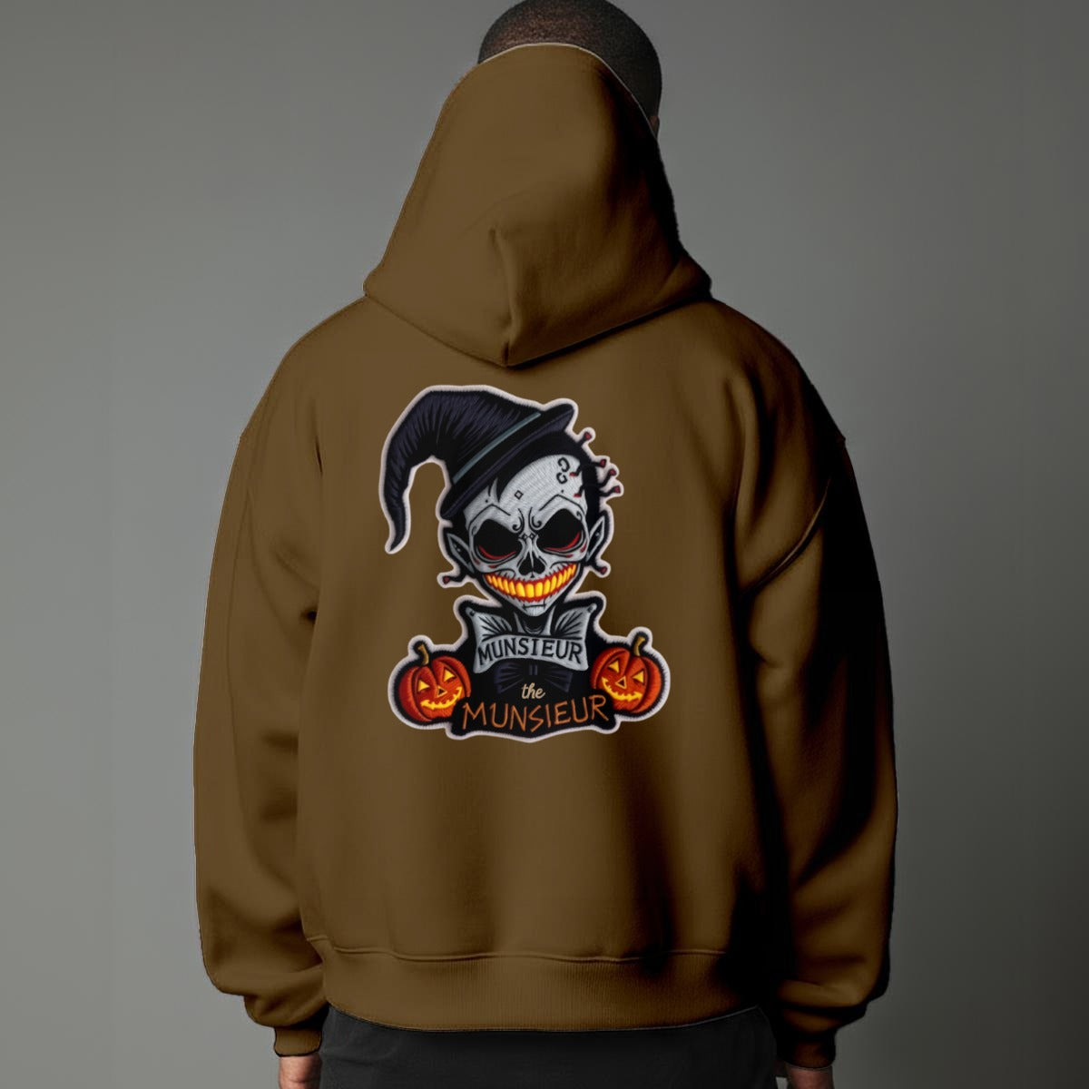 Unisex Halloween Pullover Hoodie Sweater with Micro-Fleece Lining