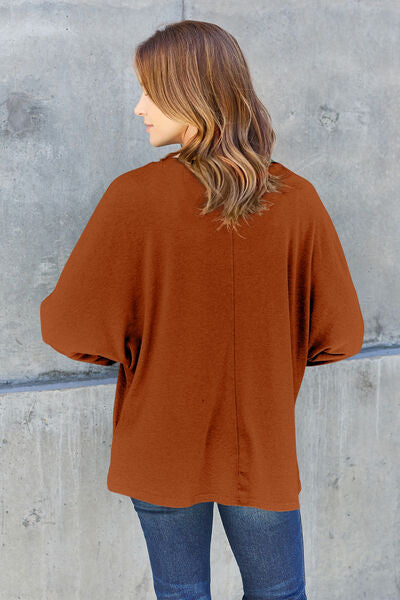 Double Take Full Size Round Neck Long Sleeve T-Shirt - Munsieur