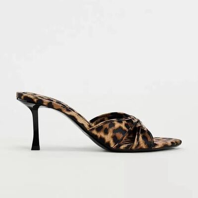 Bow Leopard Kitten Heels - Munsieur
