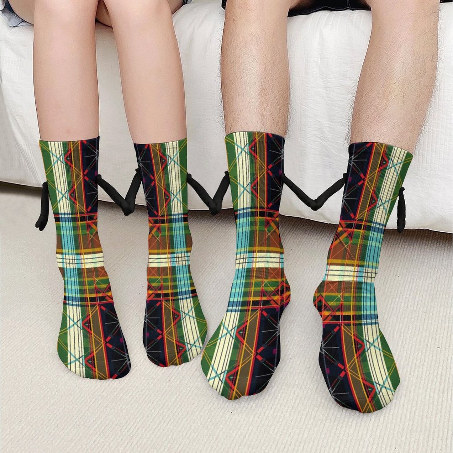 Munsieur Design Buddy Socks Magnetic Holding Hands Funny Socks accessories