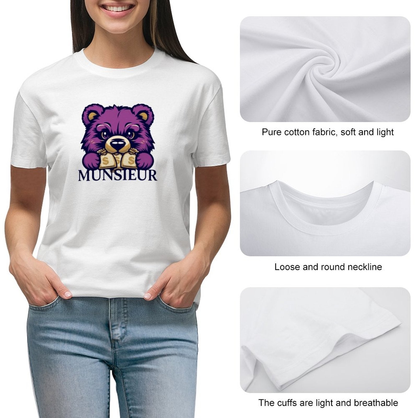 Munsieur T-Shirt for Women: The Ultimate Blend of Fashion and Fit for Her - Munsieur