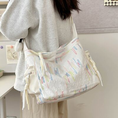 Contrast Texture Shoulder Bag - Munsieur