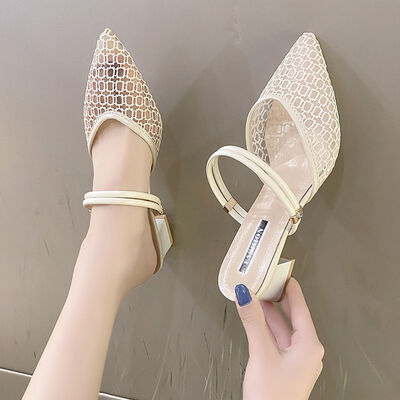 Point Toe Block Heels - Munsieur