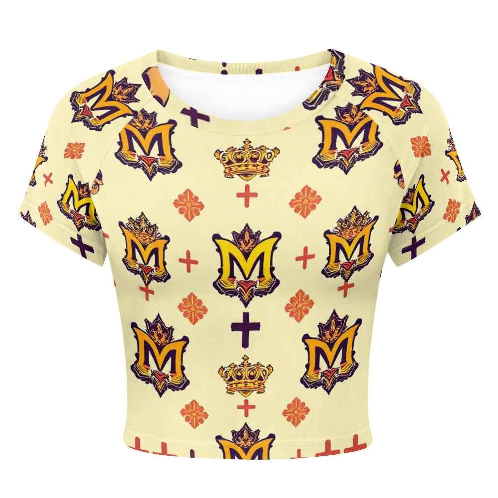 Tight cropped navel-baring T-shirt