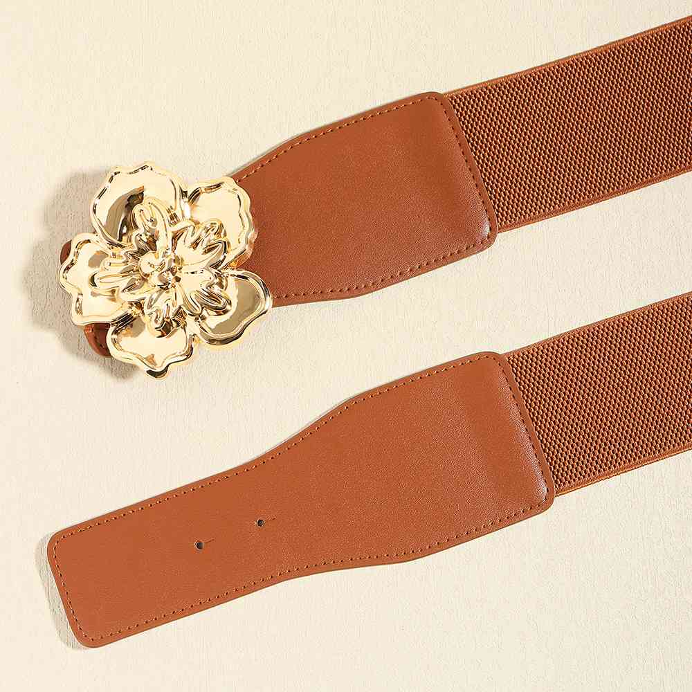 Flower Alloy Buckle Elastic Belt - Munsieur