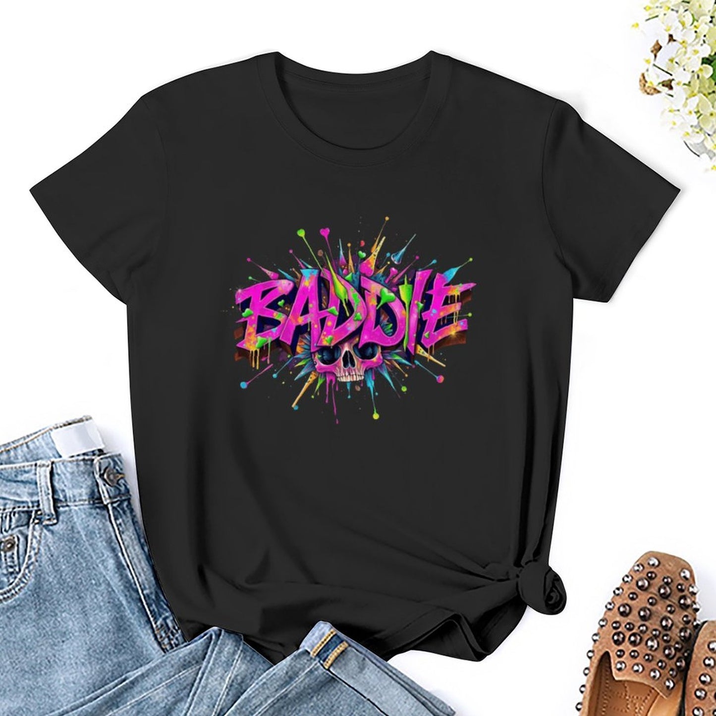 T-shirt for Women "Baddie" Streetwear Crown Co. 👑