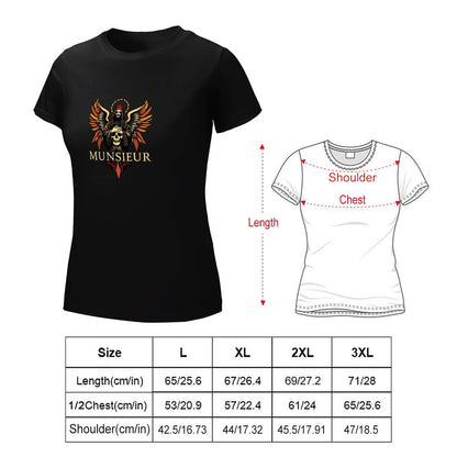 Munsieur Women's Brand T-shirt "Rebellious Angel" Designer Streetwear for Her