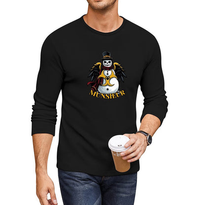 Men's Munsieur Crewneck Long Sleeve Christmas Tee "Atomic Snow"