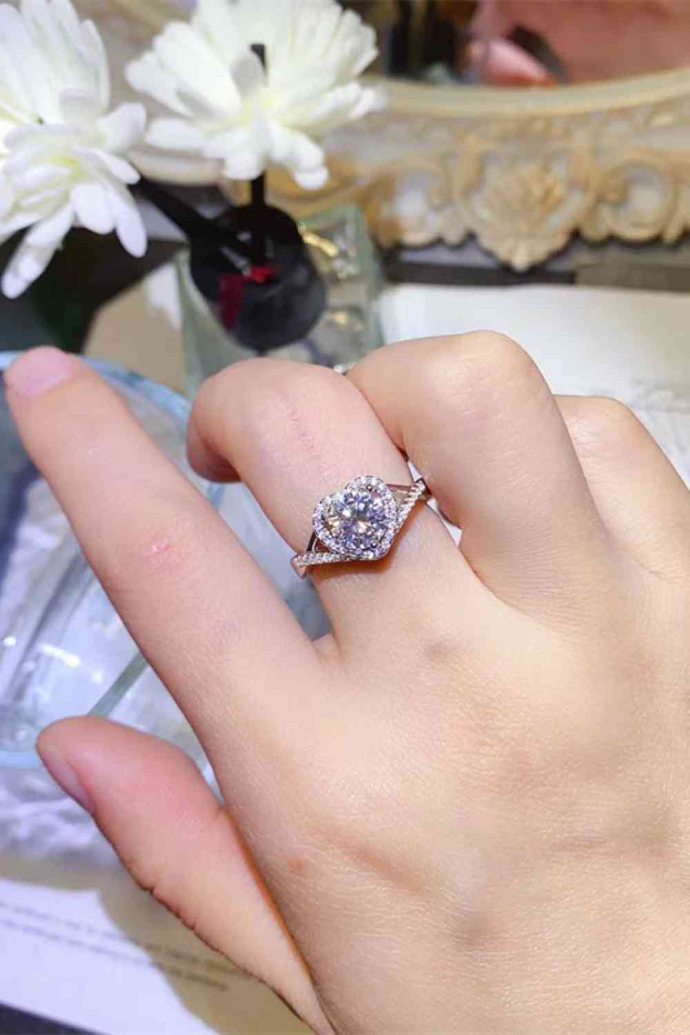 1 Carat Moissanite 925 Sterling Silver Ring - Munsieur