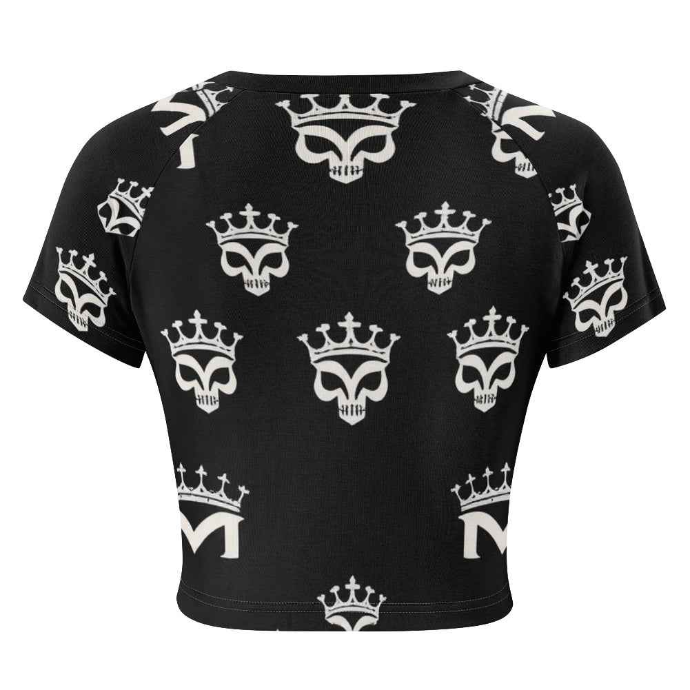 Tight cropped navel-baring T-shirt