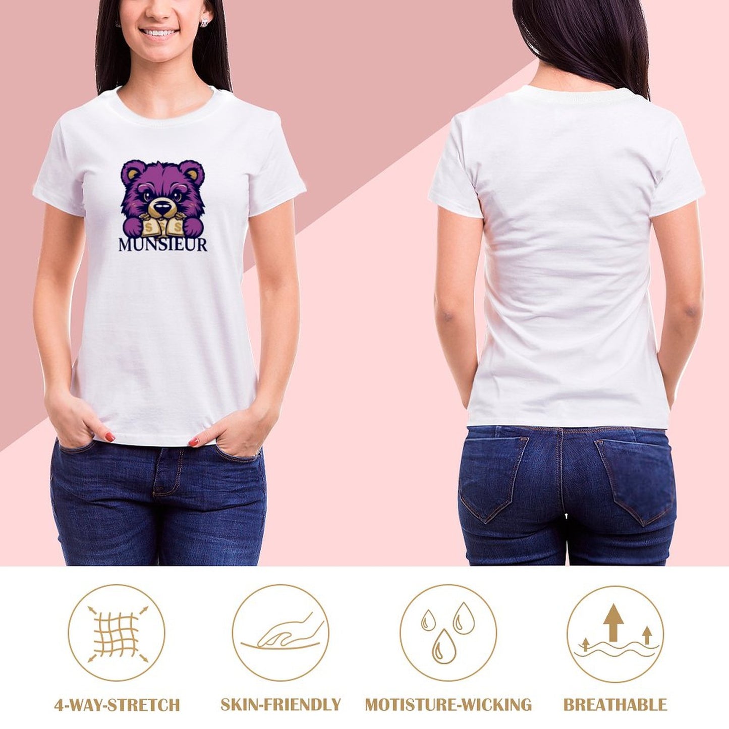 Munsieur T-Shirt for Women: The Ultimate Blend of Fashion and Fit for Her - Munsieur