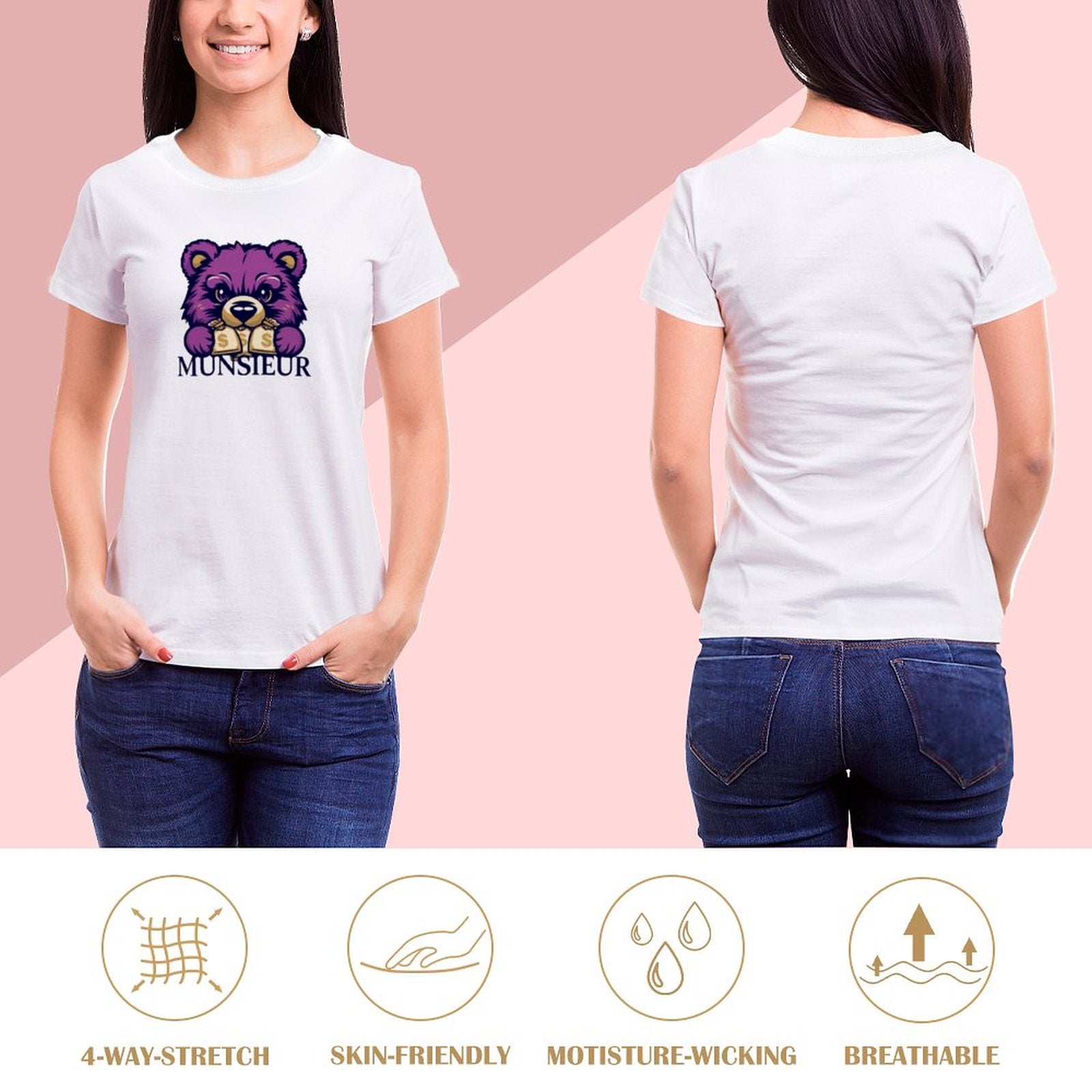 Munsieur T-Shirt for Women: The Ultimate Blend of Fashion and Fit for Her - Munsieur