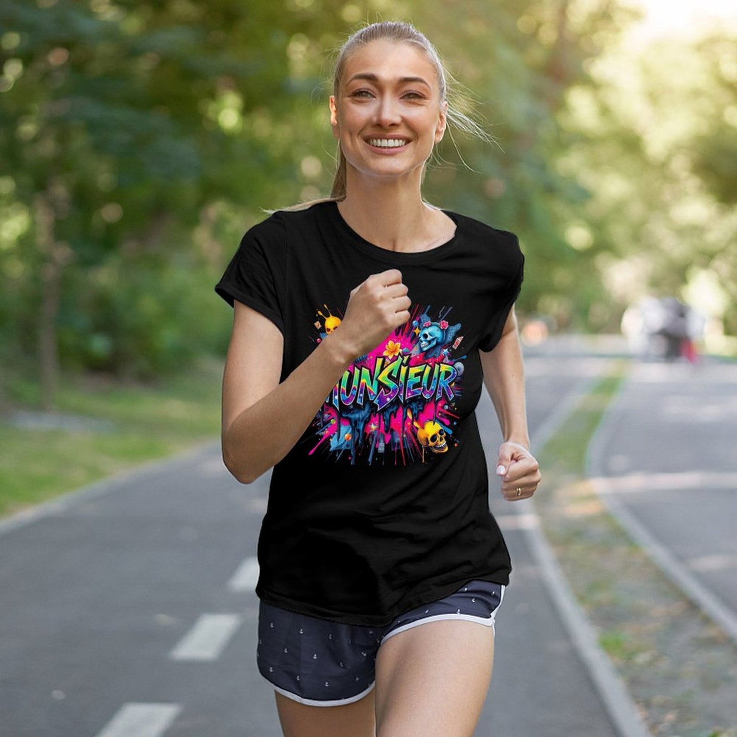 Women's Munsieur Brand T-shirt Streetwear Fashion