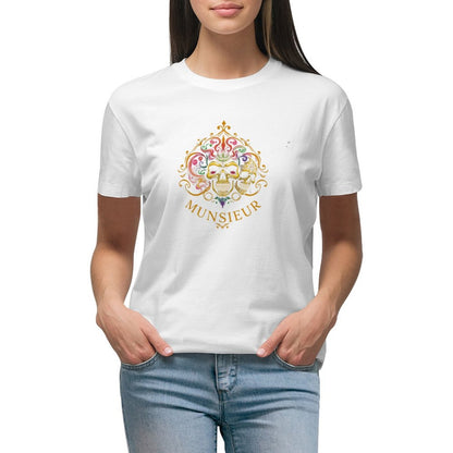 Munsieur Women's T-shirt "Mardi Gras" Designer Streetwear for Her Embroidered