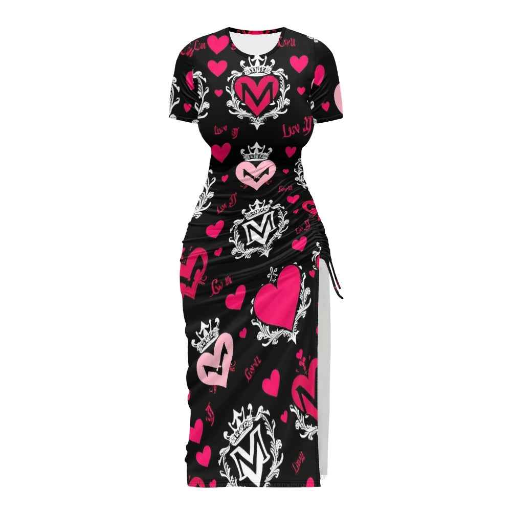women's slit sheath dress