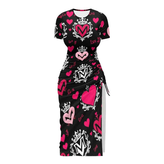 women's slit sheath dress